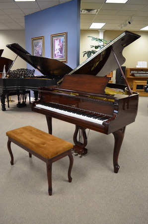 1987 Mahogany Yamaha Queen Anne grand piano and duet bench - Grand Pianos